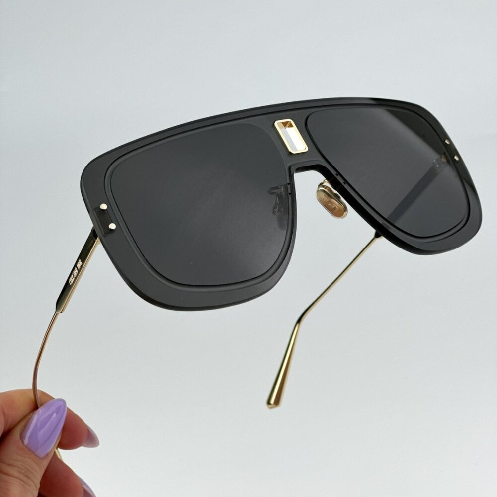 Dior ULTRADIOR MU B0A0 BRAND NEW Sunglasses Gold Grey Unisex Mask